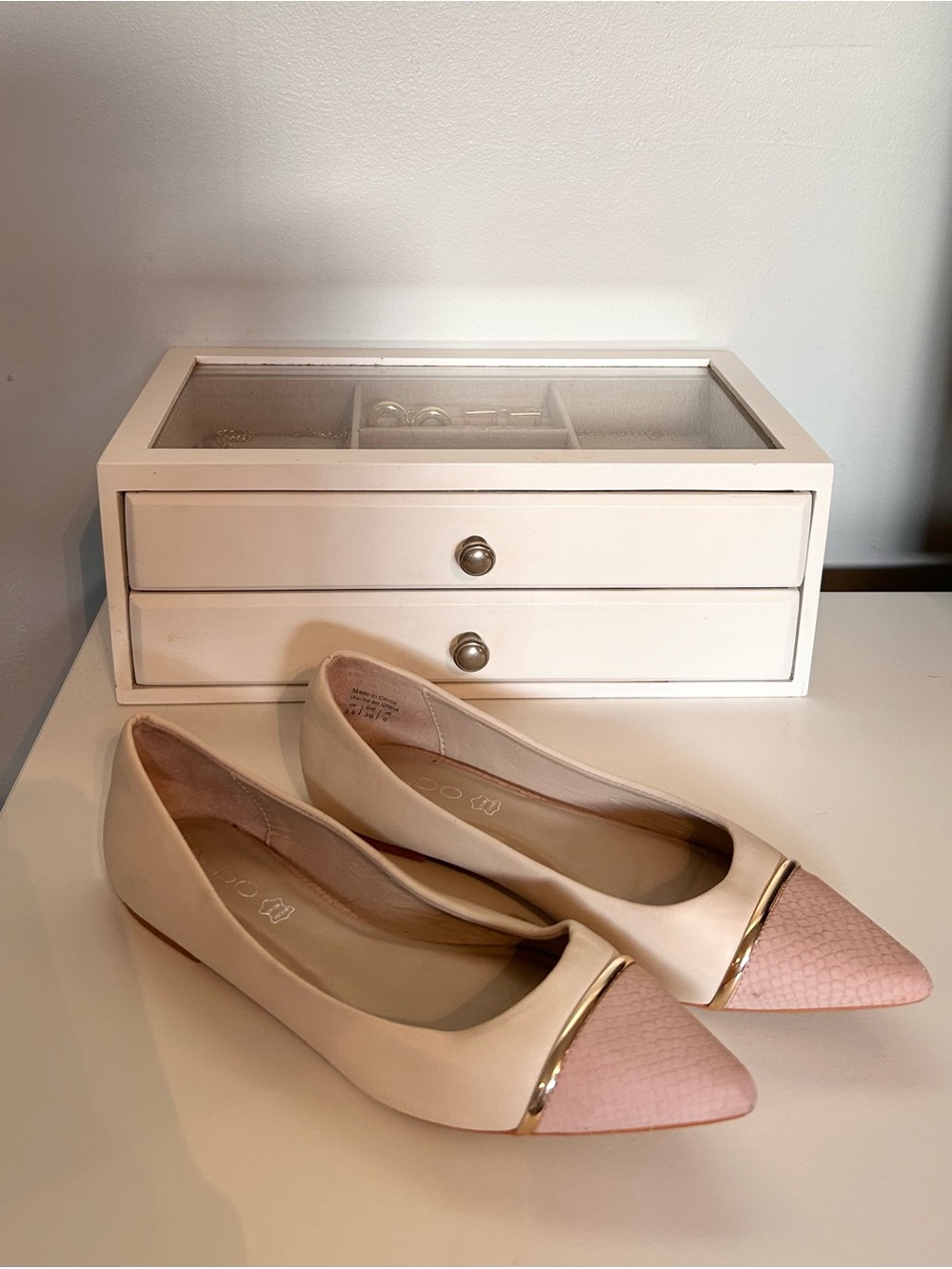 Aldo Genuine Leather Pointed Toe Flats